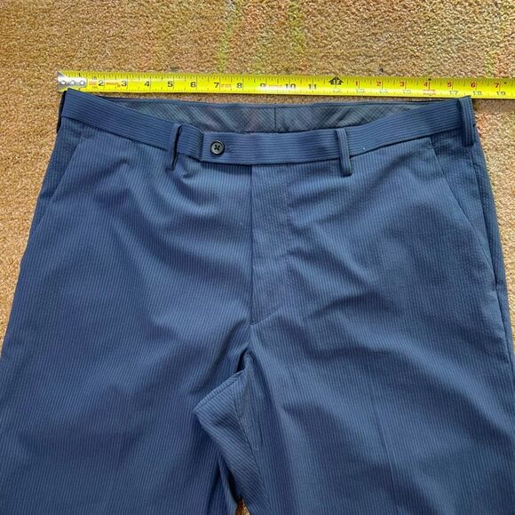 Uniqlo Mens Blue Pinstripe Flat Front Straight Leg Dress Pants Size 34x34‎ - Picture 5 of 10